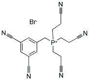 TRIS(2-CYANOETHYL)(3,5-DICYANOBENZYL)PHOSPHONIUM BROMIDE 结构式