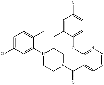 2-(4-CHLORO-2-METHYLPHENOXY)(3-PYRIDYL) 4-(5-CHLORO-2-METHYLPHENYL)PIPERAZINYL KETONE 结构式