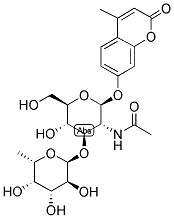 4-METHYLUMBELLIFERYL 2-ACETAMIDO-2-DEOXY-3-O-(A-L-FUCOPYRANOSYL)-B-D-GLUCOPYRANOSIDE 结构式