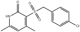 3-[(4-CHLOROBENZYL)SULFONYL]-4,6-DIMETHYL-2-PYRIDINOL 结构式
