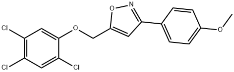 3-(4-METHOXYPHENYL)-5-[(2,4,5-TRICHLOROPHENOXY)METHYL]ISOXAZOLE 结构式