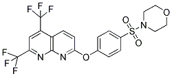 5,7-BIS(TRIFLUOROMETHYL)[1,8]NAPHTHYRIDIN-2-YL 4-(MORPHOLINOSULFONYL)PHENYL ETHER 结构式
