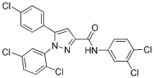 5-(4-CHLOROPHENYL)-1-(2,5-DICHLOROPHENYL)-N-(3,4-DICHLOROPHENYL)-1H-PYRAZOLE-3-CARBOXAMIDE 结构式