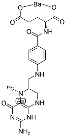 5-[14C]METHYL-TETRAHYDROFOLIC ACID, BARIUM SALT 结构式