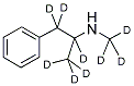 DL-甲基苯丙胺-D9 溶液 结构式