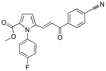 METHYL 5-[3-(4-CYANOPHENYL)-3-OXO-1-PROPENYL]-1-(4-FLUOROPHENYL)-1H-2-PYRROLECARBOXYLATE 结构式