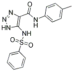 N-(4-METHYLPHENYL)-5-[(PHENYLSULFONYL)AMINO]-1H-1,2,3-TRIAZOLE-4-CARBOXAMIDE 结构式