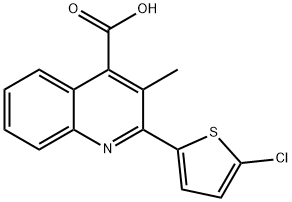 2-(5-CHLORO-THIOPHEN-2-YL)-3-METHYL-QUINOLINE-4-CARBOXYLIC ACID 结构式