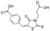 4-((E)-[3-(2-CARBOXYETHYL)-4-OXO-2-THIOXO-1,3-THIAZOLIDIN-5-YLIDENE]METHYL)BENZOIC ACID 结构式