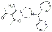 3-(AMINO(4-BENZHYDRYLPIPERAZIN-1-YL)METHYLENE)PENTANE-2,4-DIONE 结构式