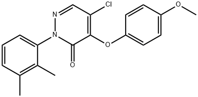 5-CHLORO-2-(2,3-DIMETHYLPHENYL)-4-(4-METHOXYPHENOXY)-3(2H)-PYRIDAZINONE 结构式