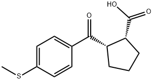 CIS-2-(4-THIOMETHYLBENZOYL)CYCLOPENTANE-1-CARBOXYLIC ACID 结构式