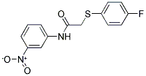 2-[(4-FLUOROPHENYL)SULFANYL]-N-(3-NITROPHENYL)ACETAMIDE 结构式