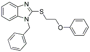 1-BENZYL-2-[(2-PHENOXYETHYL)THIO]-1H-BENZIMIDAZOLE 结构式