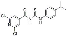 N-(2,6-DICHLOROISONICOTINOYL)-N'-(4-ISOPROPYLPHENYL)THIOUREA 结构式