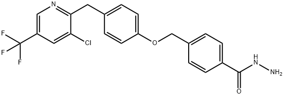 4-[(4-([3-Chloro-5-(trifluoromethyl)-2-pyridinyl]methyl)phenoxy)methyl]benzenecarbohydrazide 结构式