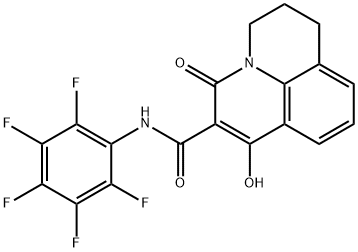 7-HYDROXY-5-OXO-N-(2,3,4,5,6-PENTAFLUOROPHENYL)-2,3-DIHYDRO-1H,5H-PYRIDO[3,2,1-IJ]QUINOLINE-6-CARBOXAMIDE 结构式