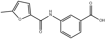 3-[(5-METHYL-FURAN-2-CARBONYL)-AMINO]-BENZOIC ACID 结构式