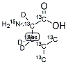 L-LEUCINE (U-13C6, 15N,2,3,3-D3) 结构式