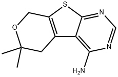 6,6-DIMETHYL-5,8-DIHYDRO-6H-7-OXA-9-THIA-1,3-DIAZA-FLUOREN-4-YLAMINE 结构式