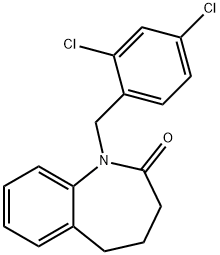 1-(2,4-DICHLOROBENZYL)-1,3,4,5-TETRAHYDRO-2H-1-BENZAZEPIN-2-ONE 结构式