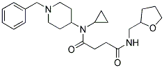 N-(1-BENZYLPIPERIDIN-4-YL)-N-CYCLOPROPYL-4-OXO-4-(TETRAHYDROFURFURYLAMINO)BUTANAMIDE 结构式