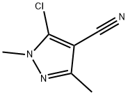 1,3-二甲基-5-氯吡唑-4-甲腈 结构式