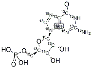 GMP (U-13C10; U-15N5) 结构式
