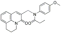 N-[(2,3-DIHYDRO-5-OXO-(1H,5H)-BENZO[IJ]QUINOLIZIN-6-YL)METHYL]-N-(4-METHOXYPHENYL)PROPANAMIDE 结构式