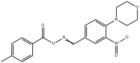 4-[4-(([(4-METHYLBENZOYL)OXY]IMINO)METHYL)-2-NITROPHENYL]MORPHOLINE 结构式