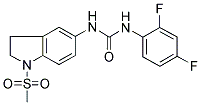 N-(2,4-DIFLUOROPHENYL)-N'-[2,3-DIHYDRO-1-(METHYLSULPHONYL)-(1H)-INDOL-5-YL]UREA 结构式