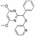 4,6-DIMETHOXY-2-[A-(PYRIMIDIN-2-YLTHIO)BENZYL]PYRIMIDINE 结构式