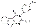 6-MERCAPTO-5-(4-METHOXY-PHENYL)-1,2,3,5-TETRAHYDRO-8-THIA-5,7-DIAZA-CYCLOPENTA[A]INDEN-4-ONE 结构式