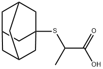 2-(1-ADAMANTYLSULFANYL)PROPANOIC ACID 结构式