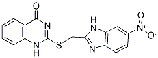 2-([(6-NITRO-1H-BENZIMIDAZOL-2-YL)METHYL]THIO)QUINAZOLIN-4(1H)-ONE 结构式