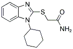 2-[(1-CYCLOHEXYL-1H-BENZIMIDAZOL-2-YL)THIO]ACETAMIDE 结构式