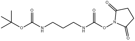 N-琥珀酰亚胺基 N,N′-三亚甲基二(氨基甲酸)叔丁酯 结构式