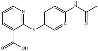 2-([6-(ACETYLAMINO)-3-PYRIDINYL]SULFANYL)NICOTINIC ACID 结构式