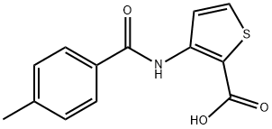 3-(4-甲基苯甲酰氨基)噻吩-2-羧酸 结构式