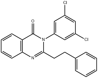 3-(3,5-DICHLOROPHENYL)-2-PHENETHYL-4(3H)-QUINAZOLINONE 结构式