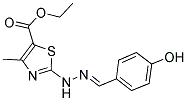 N-(5-ETHOXYCARBONYL-4-METHYLTHIAZOL-2-YL)-4-HYDROXYBENZALDEHYDE HYDRAZONE 结构式