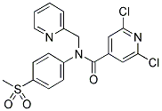 2,6-DICHLORO-N-[4-(METHYLSULPHONYL)PHENYL]-N-[(PYRIDIN-2-YL)METHYL]PYRIDINE-4-CARBOXAMIDE 结构式