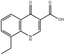 8-乙基-4-氧代-1,4-二氢喹啉-3-羧酸 结构式