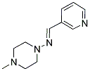 4-METHYL-N-[(1E)-PYRIDIN-3-YLMETHYLENE]PIPERAZIN-1-AMINE 结构式