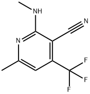 6-METHYL-2-(METHYLAMINO)-4-(TRIFLUOROMETHYL)NICOTINONITRILE 结构式