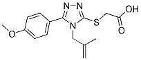{[5-(4-METHOXYPHENYL)-4-(2-METHYLPROP-2-ENYL)-4H-1,2,4-TRIAZOL-3-YL]THIO}ACETIC ACID 结构式