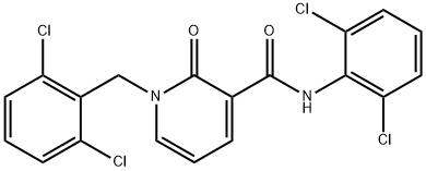 1-(2,6-DICHLOROBENZYL)-N-(2,6-DICHLOROPHENYL)-2-OXO-1,2-DIHYDRO-3-PYRIDINECARBOXAMIDE 结构式