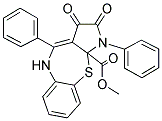 METHYL 2,3-DIOXO-1,4-DIPHENYL-1,2,3,5-TETRAHYDRO-10AH-PYRROLO[2,3-B][1,5]BENZOTHIAZEPINE-10A-CARBOXYLATE 结构式