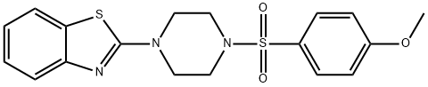 2-(4-[(4-METHOXYPHENYL)SULFONYL]PIPERAZINO)-1,3-BENZOTHIAZOLE 结构式