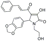 5-(1,3-Benzodioxol-5-yl)-3-hydroxy-1-(2-hydroxyethyl)-4-[(2E)-3-phenylprop-2-enoyl]-1,5-dihydro-2H-pyrrol-2-one 结构式